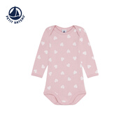 PETIT BATEAU【2025秋冬新品】Petitbateau小帆船童裝嬰幼兒長(cháng)袖包屁衣A0EKZ 粉色/白色 66cm