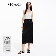 MO&Co.夏拼接式休閑背心連衣裙摩安珂 黑色 S