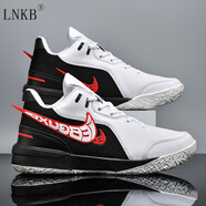 LNKB純原詹姆斯20代籃球鞋男實(shí)戰青少年學(xué)生跑步鞋男運動(dòng)鞋減震女球鞋 白黑 摩擦有聲音 39 碼