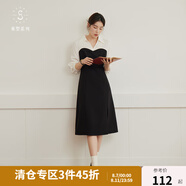獨(dú)束【束型系列】大碼郁金裙雙版型拼接連衣裙女新款顯瘦氣質(zhì)裙子 常規(guī)梨形- 4XL (尺碼：6) 拍前和客服確認(rèn)尺碼
