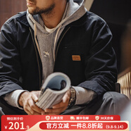 馬登工裝底特律獵裝夾克男美式復(fù)古J001巴恩風(fēng)翻領(lǐng)谷倉外套秋季新款 黑色 【男士休閑外套/高級感痞帥】 L