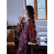 南風(fēng)谷【山黛】復古文藝絲絨連衣裙女2025秋季新款蝙蝠袖寬松外套 磚石紅(外套)# 預售 L