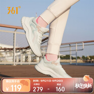 361°運動鞋女秋季網(wǎng)布透氣健身輕便休閑厚底慢跑步鞋子女682232210-1