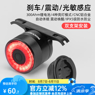 洛克兄弟（ROCKBROS）自行車尾燈USB充電騎行安全夜騎車燈警示燈公路山地車尾燈配件 智能感應(yīng)剎車尾燈Q3(雙支架 )
