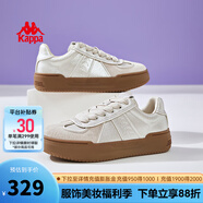 KAPPA卡帕女鞋厚底德訓(xùn)鞋女2025夏季新款復(fù)古休閑運動鞋增高軟底板鞋女 銀色 38