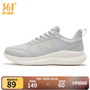 361°女鞋運動(dòng)鞋2024年秋季新品361度女常規跑鞋 光子灰/羽毛白 35