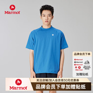 土撥鼠（Marmot）速干短袖 男士戶外運(yùn)動(dòng)T恤上衣 吸濕速干 抗菌 Mt.RashGuard 藍(lán)色 M