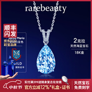rarebeauty【生日禮物送女友老婆】海藍(lán)寶項(xiàng)鏈女寶石吊墜鎖骨鏈?zhǔn)罪棔r(shí)尚 吉爾德 2克拉圣瑪利亞 吊墜+金鏈【定制-11月15號(hào)發(fā)】