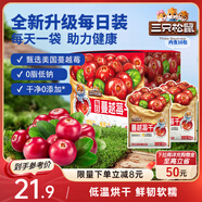 三只松鼠每日蔓越莓干256g/16包 無(wú)添加美國進(jìn)口烘焙水果干果脯休閑零食