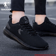 喬丹運動(dòng)鞋男鞋軟底跑步鞋2025秋冬季新款黑色輕便網(wǎng)面透氣休閑鞋子男 黑色【網(wǎng)面】 40.5