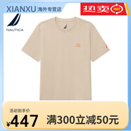 諾帝卡NAUTICA/男裝夏季涼感多色潮流時(shí)尚短袖圓領(lǐng)T恤 053淺卡其(232) S 推薦:55-63KG 均碼