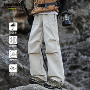 Foss Phil美式工裝褲男秋冬季寬松直筒戶(hù)外沖鋒傘兵運動(dòng)休閑褲8398米白L