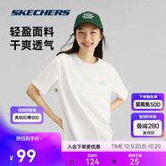 斯凱奇（Skechers）夏季男女情侶同款繽紛休閑系列透氣半袖針織短袖T恤