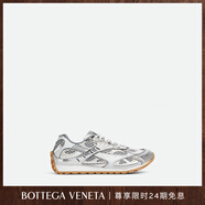 BOTTEGA VENETA葆蝶家男女同款ORBIT運(yùn)動(dòng)鞋bv鞋 銀色-白色-光纖白 45