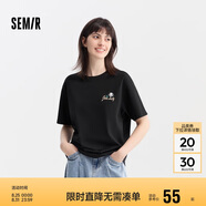 森馬[涼感T]觀(guān)園吉聯(lián)名短袖T恤女抗菌寬松熊貓夏裝潮109324100013