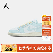 NIKE AIR JORDAN 耐克AJ 1男女休閑板鞋低幫輕盈緩震兒童運動(dòng)鞋青少年 HJ5971-400 40 【建議腳長(cháng)25cm】