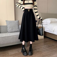 大碼女裝毛呢百褶半身裙2025春秋新款胖mm顯瘦高腰中長(cháng)款a字傘裙 2025復古穿搭質(zhì)感休閑洋氣 M