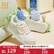 361度【Nanci聯(lián)名】女鞋 運(yùn)動休閑板鞋 繡花帆布鞋 百搭氣質(zhì)增高女鞋 甜心公主板鞋 36