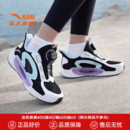 安踏（ANTA）兒童跑步鞋男女大童運(yùn)動(dòng)鞋季新款透氣旋鈕扣舒適逐月跑鞋 【女】黑/安踏白-1 38