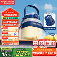 摩飛電器（Morphyrichards）榨汁機(jī) 榨汁桶便攜榨汁杯無線充電果汁杯隨行杯1升容量戶外果茶冷泡桶迷你小胖噸MR9805 Nano版 藍(lán)