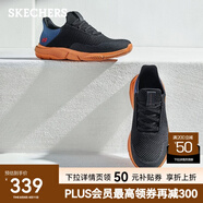 斯凱奇（Skechers）男鞋夏季百搭休閑鞋運(yùn)動鞋一腳蹬減震舒適透氣網(wǎng)面鞋 黑色/海軍藍(lán)色/65867-BKNV 42