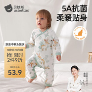 貝肽斯嬰兒衣服春秋寶寶連體衣四季嬰兒打底純棉長(cháng)袖連體衣 森林聚會(huì )-偏襟 80cm