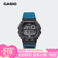 卡西歐（CASIO）【京東奧萊】手表男小方塊運(yùn)動防水學(xué)生男女表多功能非機(jī)械電子表 WS-1400H-3A