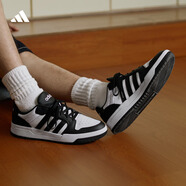 adidas ENTRAP美式校園風(fēng)運(yùn)動板鞋少年感復(fù)古籃球鞋男女阿迪達(dá)斯 白色/黑色   39