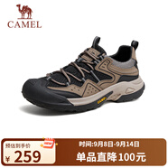 駱駝（CAMEL）踏山男士戶外登山復(fù)古網(wǎng)面休閑低幫徒步鞋 G14S342046 棕/黑 41