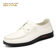 HUNNZ品牌高爾夫球鞋男鞋大碼男士專(zhuān)業(yè)防側滑運動(dòng)鞋2024中年高爾夫鞋子 白色 35