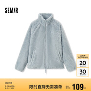 森馬（Semir）外套女插肩袖珊瑚絨仿羊羔毛2024冬季立領(lǐng)寬松夾克109724108003