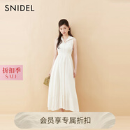 SNIDEL2025秋冬新品氣質(zhì)翻領(lǐng)無袖收腰A字襯衫連衣裙SWFO254018 白色 M （1）