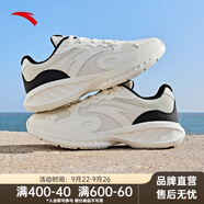 安踏（ANTA）星云運(yùn)動(dòng)鞋跑鞋女鞋厚網(wǎng)增高休閑鞋 象牙白/黑-4 37.5