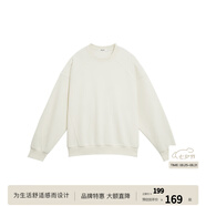 BODYDREAM【明星同款】BM肌理感衛(wèi)衣男士圓領(lǐng)套頭衫寬松休閑上衣 奶黃色 2XL