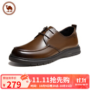 駱駝牌男士皮鞋柔軟牛皮職場(chǎng)通勤百搭商務(wù)休閑鞋P14S005011棕色42