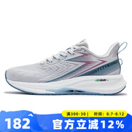 361度女鞋穩定跑步鞋透氣網(wǎng)面鞋2025夏季新款輕便防滑減震運動(dòng)鞋 薄霧灰/仿古灰藍 37
