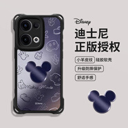 迪士尼（Disney）適用OPPOReno13手機殼oppo斜跨Reno12長(cháng)Reno11掛繩Reno10粉色9軟8防摔7件6保護A3套4女5新SE款Pro 黑色-漸變藍金屬米奇 OPPO_R17