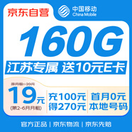 中國移動流量卡19元手機(jī)卡電話卡低月租電話卡純上網(wǎng)卡大王卡本地卡5G全國通用江蘇