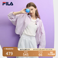 FILA 斐樂官方女裝梭織外套2025夏新款時(shí)尚休閑簡約寬松防曬上衣 香盈藕粉-PK L 170/88A/L