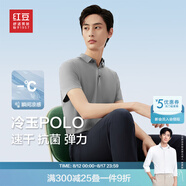 紅豆短袖polo衫男【冰皮polo】涼感速干抗菌25年彈力翻領(lǐng)T恤男 青磚灰S4【冷玉凈色領(lǐng)】 2XL 185/100A 【推薦160-170斤】