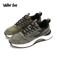 Walker Shop 品牌鞋子男休閑鞋【防水防滑】透氣男鞋軟底運動(dòng)跑步鞋潮流百搭 棕色 40