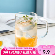 唯銘諾玻璃杯耐高溫泡茶杯子男士辦公室帶把喝水杯單層高硼硅玻璃杯