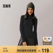 森馬（Semir）[商場(chǎng)同款]毛衣女緊身羊毛衫2024冬半高領(lǐng)打底衫顯瘦101724107003