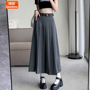 婍妡灰色西裝百褶裙女夏季高腰a字中長(zhǎng)款半身裙小個(gè)子2025新款 主圖款 S 93-105