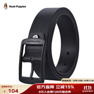 暇步士（Hush Puppies）皮帶男針扣男士腰帶優(yōu)質(zhì)荔枝紋牛皮休閑百搭褲帶生日禮物送男友