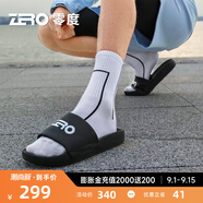 零度Zero男款2025夏季新款防滑耐磨可外穿涼拖鞋 黑色 39