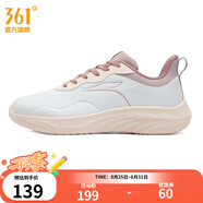 361°女鞋運動(dòng)鞋2025年春季新款361度女常規跑鞋 361度白/白粉 35