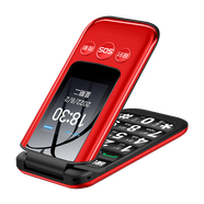 金立（Gionee）L21新款雙螢幕翻蓋手機大字大聲大屏4G通老年老人學(xué)生商務(wù)男女款超長(cháng)待機電信版非智能 紅色 移動(dòng)2G_官方標配_256MB