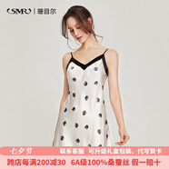 珊目爾（SMR）【2025夏季新款】真絲睡衣女印花波點(diǎn)睡裙6A級(jí)100%桑蠶絲吊帶睡裙 波點(diǎn) M (160)適合80-105斤穿著