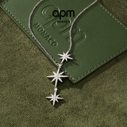 APM Monaco[楊紫同款]六芒星項鏈女生設計感生日時(shí)尚飾品送女友生日七夕禮物 經(jīng)典三顆六芒星項鏈